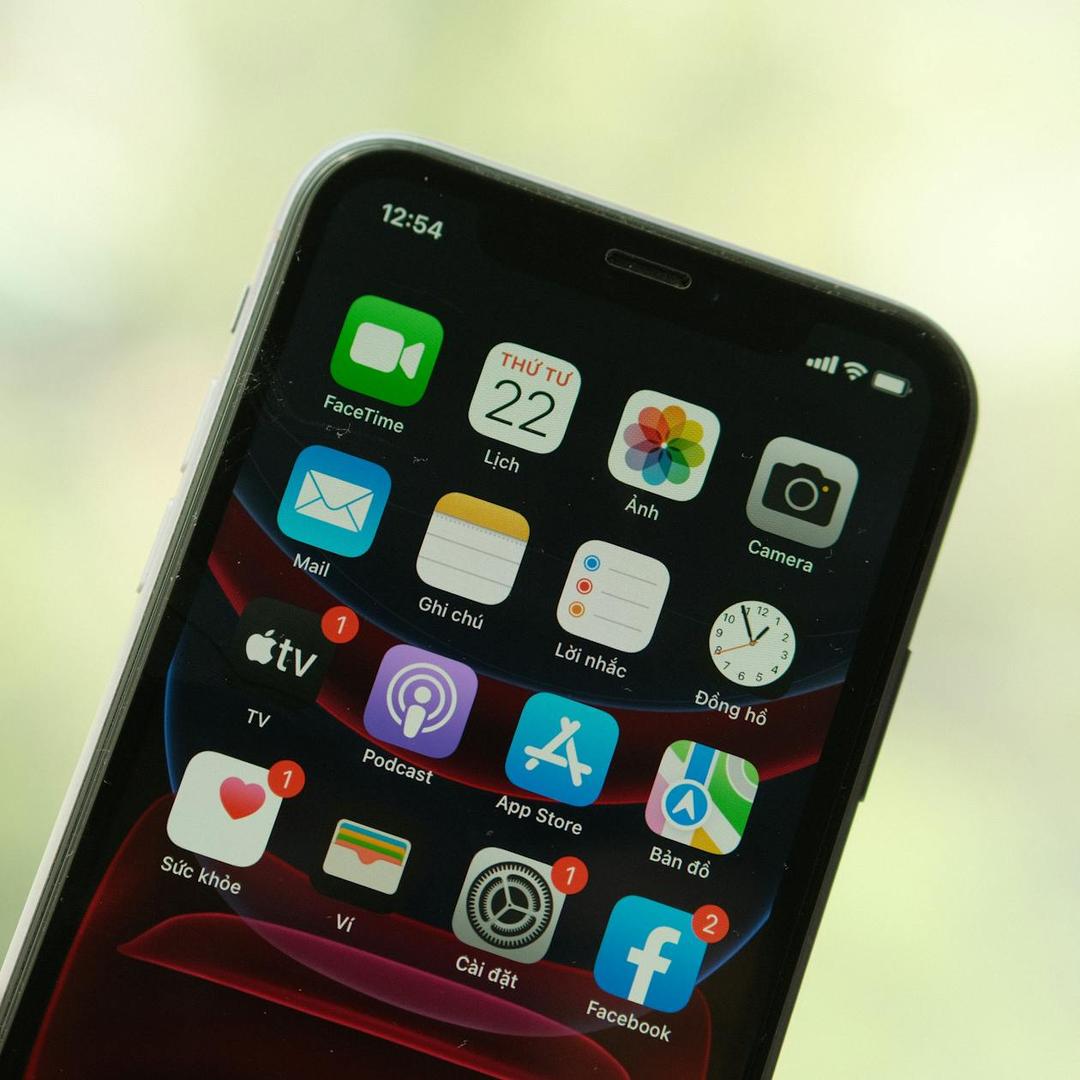 iPhone screen closeup detail