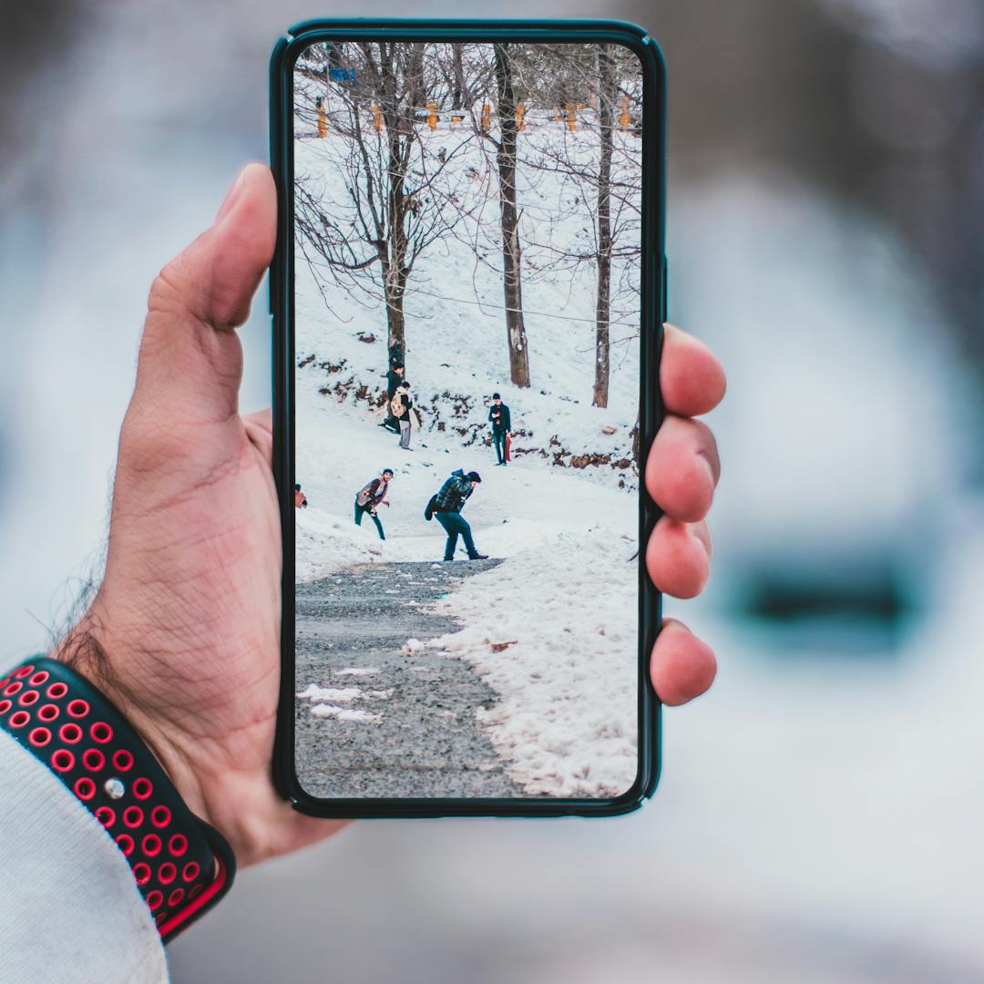 iPhone in hand